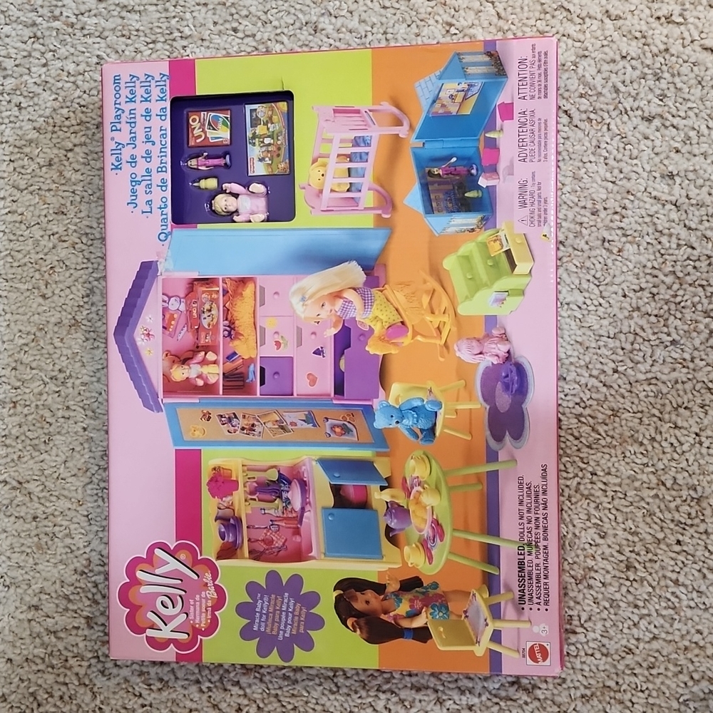 RARE Vintage Mattel Kelly Playroom Playset - New in Sealed Box
